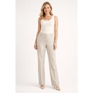 Ann Taylor Petites 8P Beige Wool Blend Dress Pants Career Work Trouser
